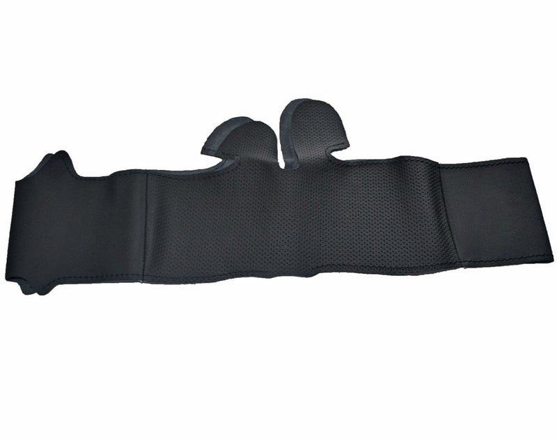 Eiseng DIY Car Steering Wheel Cover for 3 Spoke 8th Honda Civic 2006 2007 2008 2009 2010 2011 Interior Accessories 13.5-14.5 inches Stitch On Wrap Anti Slip Genuine Leather (Black Thread) - Image 2